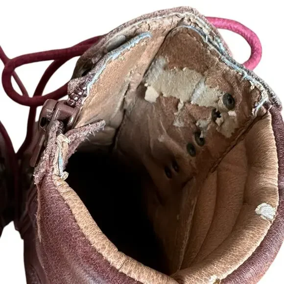 Lucky Brand Womens Lace Up Boots Heel Size 7.5 - Picture 6 of 9